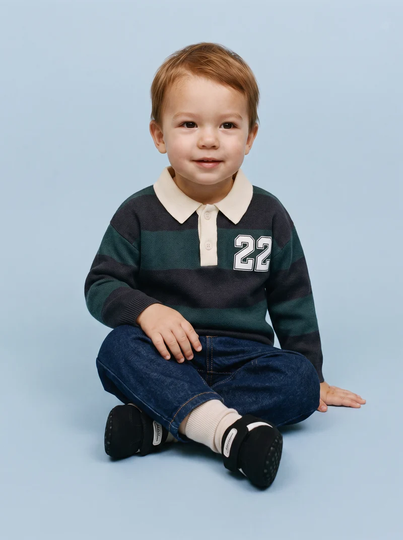 Maglioncino a righe in stile varsity - Righe