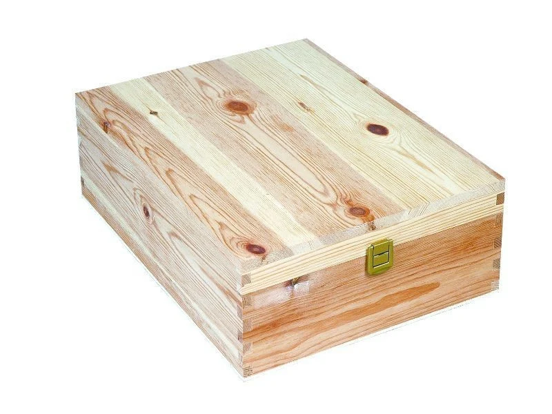 VALIGETTA LEGNO 4 BOTTIGLIE C/DIVISORIE BIANCA E ORO