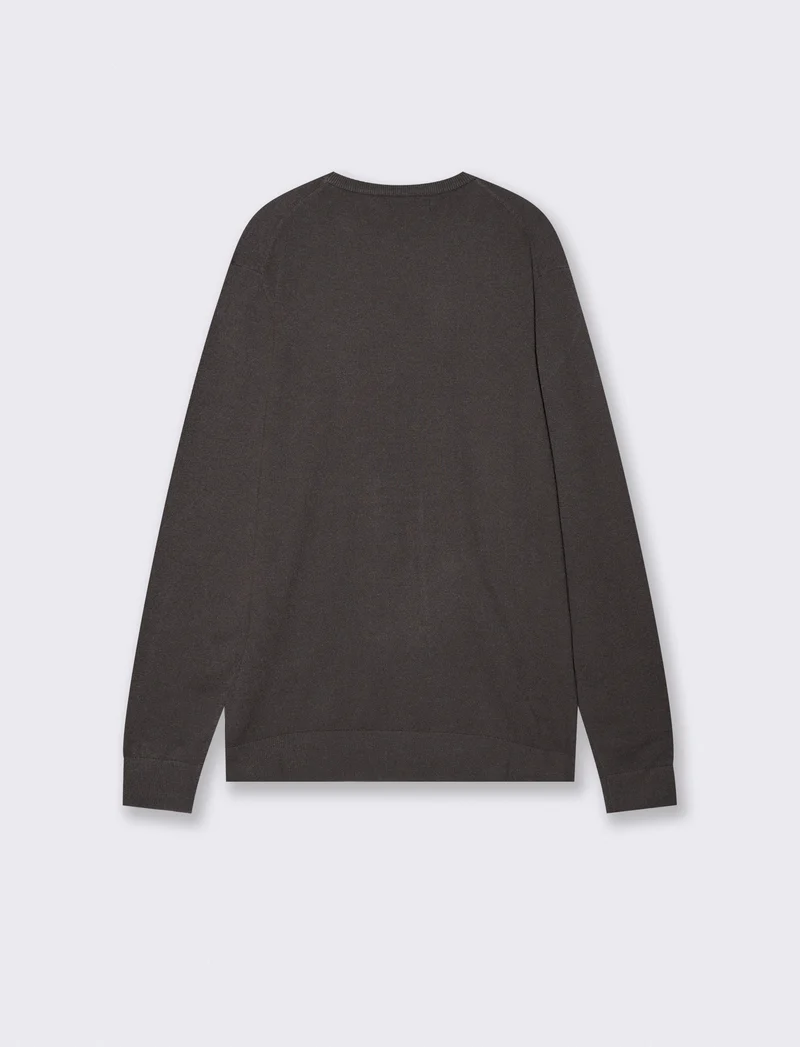 Maglia Basic Soft Touch Girocollo Regular Fit - Moro