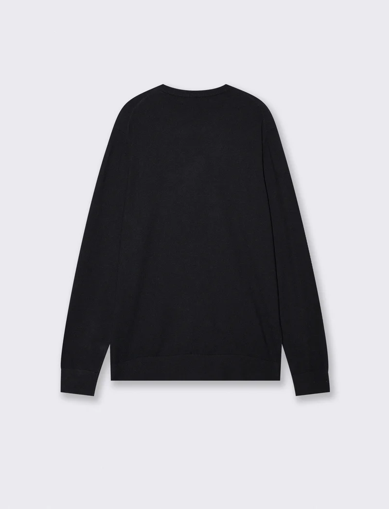 Maglia Basic Soft Touch Girocollo Regular Fit - Nero