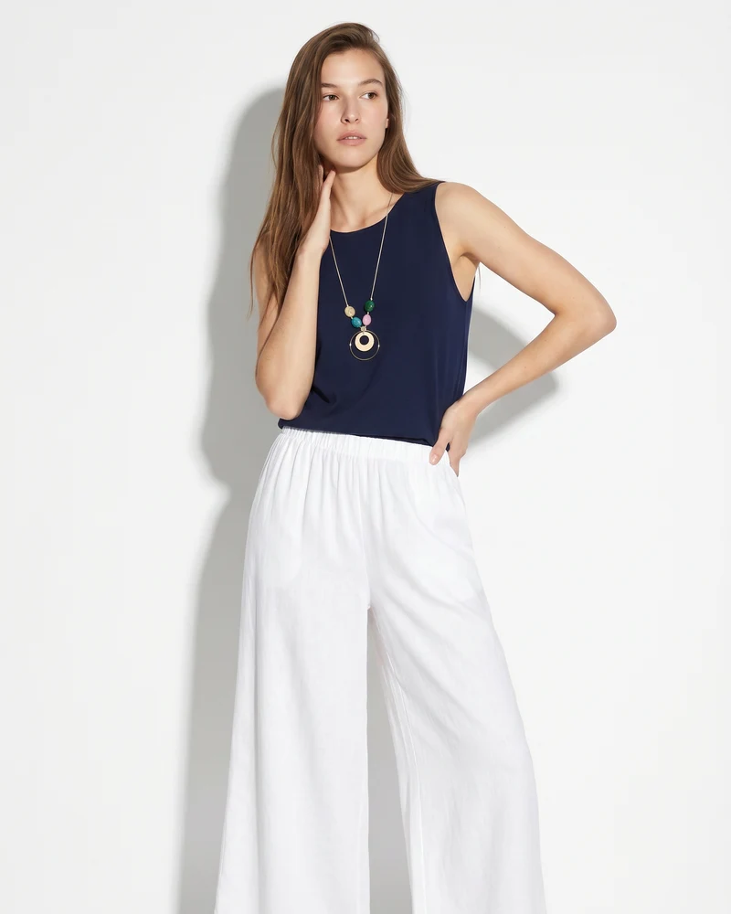 Casacca morbida giromanica con collana donna - Blu