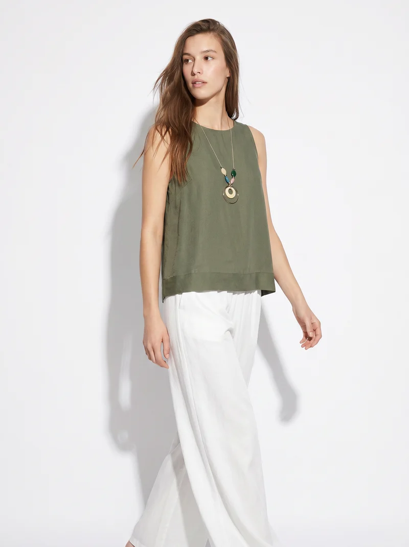 Casacca morbida giromanica con collana donna - Ve.milit.