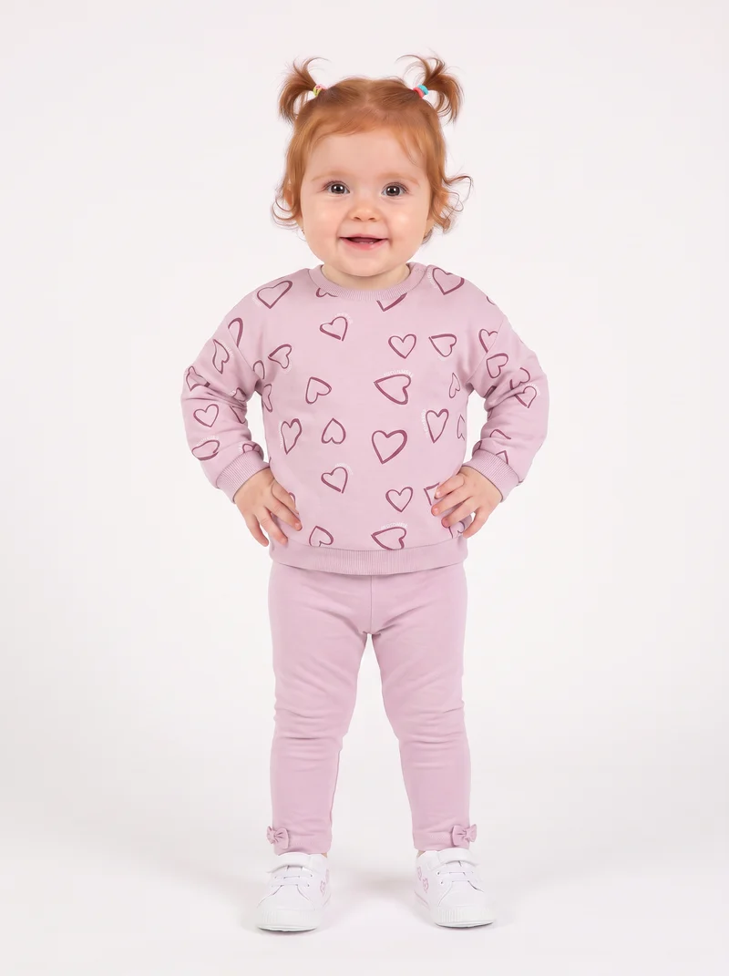 Leggings in cotone comodi e versatili - Rosa polvere