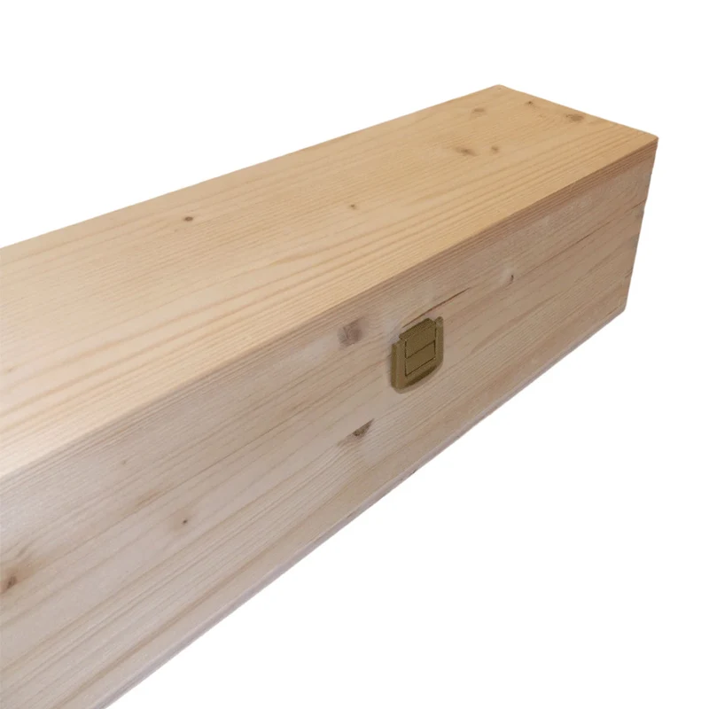 VALIGETTA LEGNO 1 BOTTIGLIA BIANCA CHIUSURA ORO