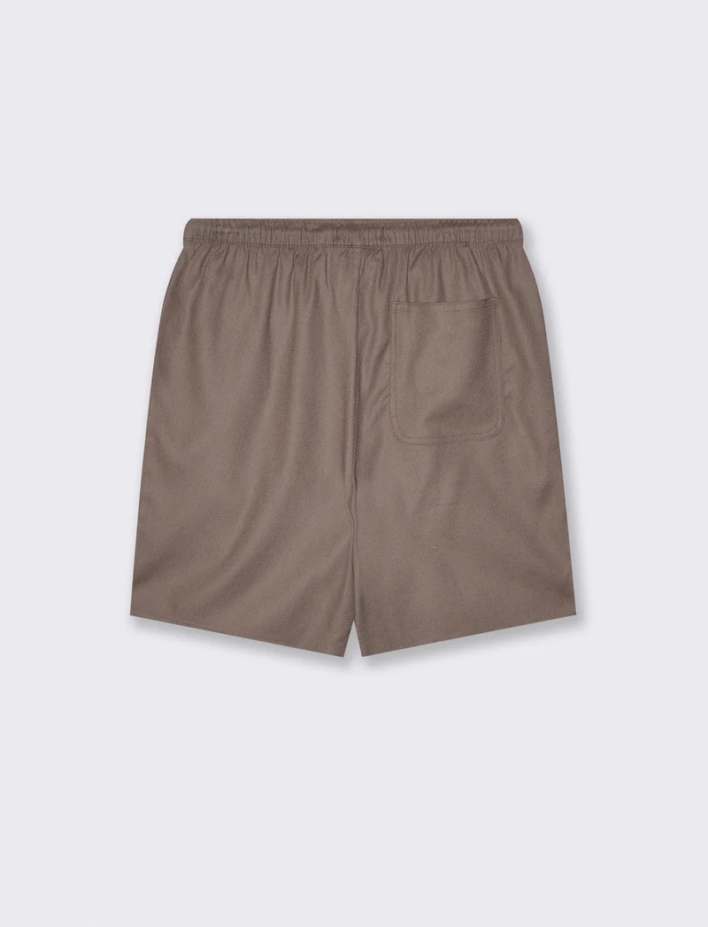 Bermuda Jogger Jacquard Relaxed Fit - Grigio fango