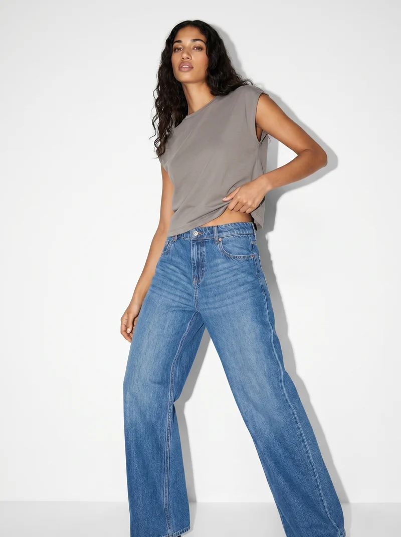 Jeans straight leg a vita bassa 5 tasche - Denim