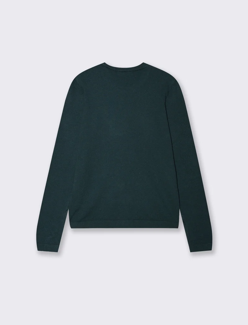 Pullover basico girocollo a manica lunga - Ottanio