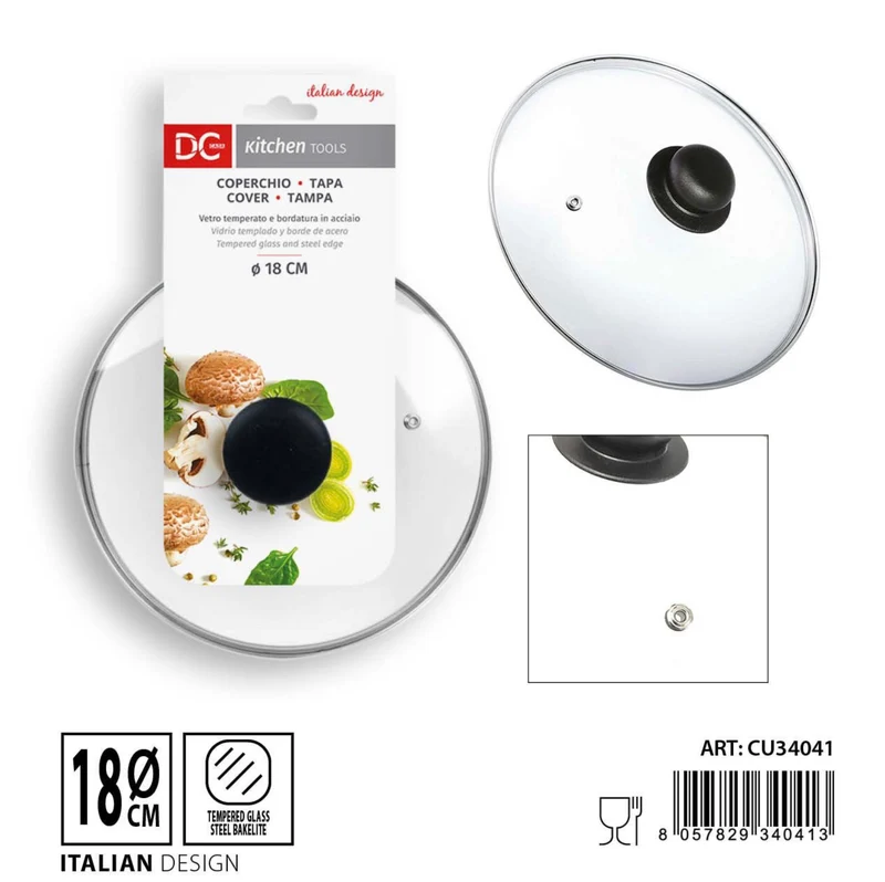 DC CASA coperchio vetro 18cm