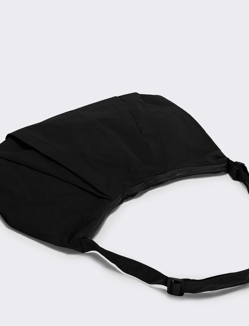Tracolla Raviolo Grande in Nylon - Nero