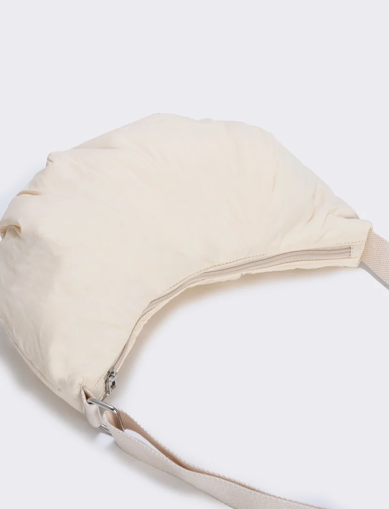Tracolla nylon mezzaluna elegante - Beige