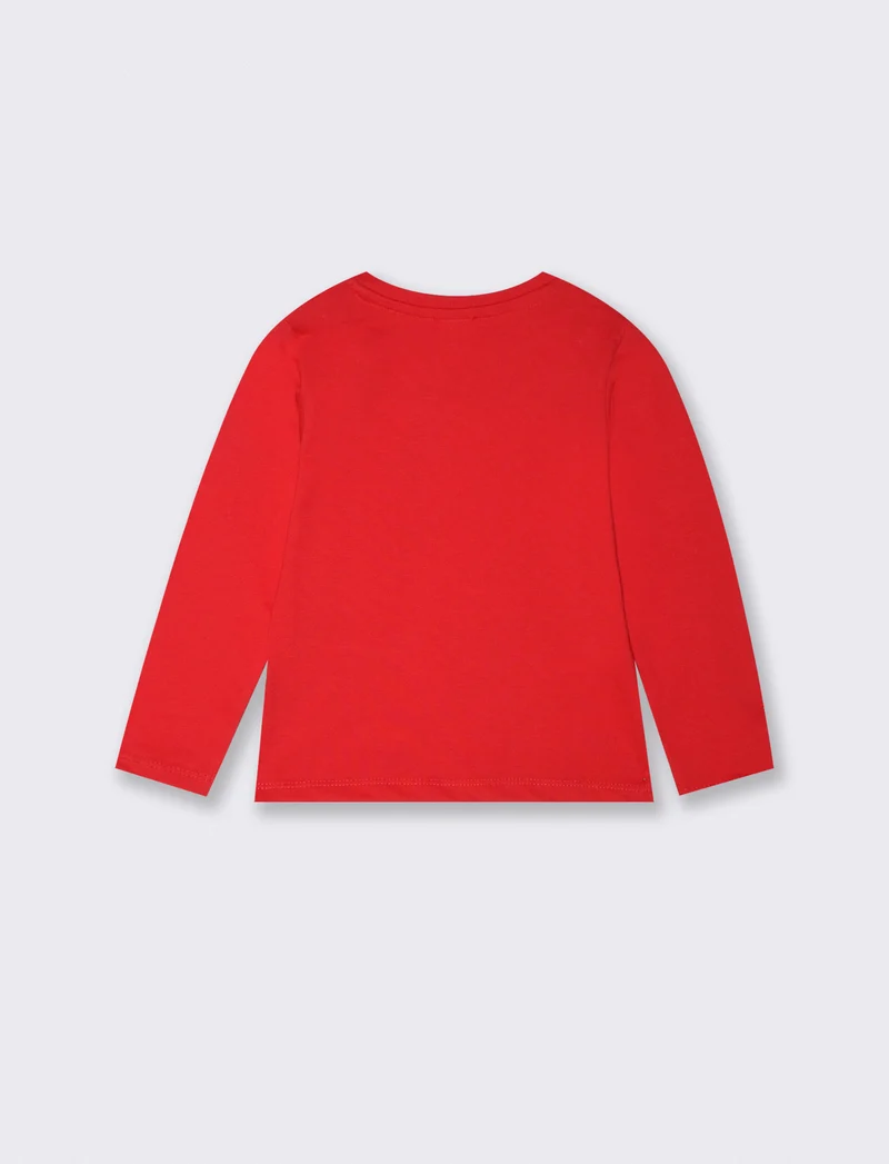 T shirt Mickey Mouse manica lunga sportiva - Rosso