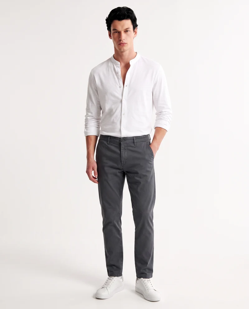 Pantaloni Chino Slim Fit in Cotone Twill - Avion