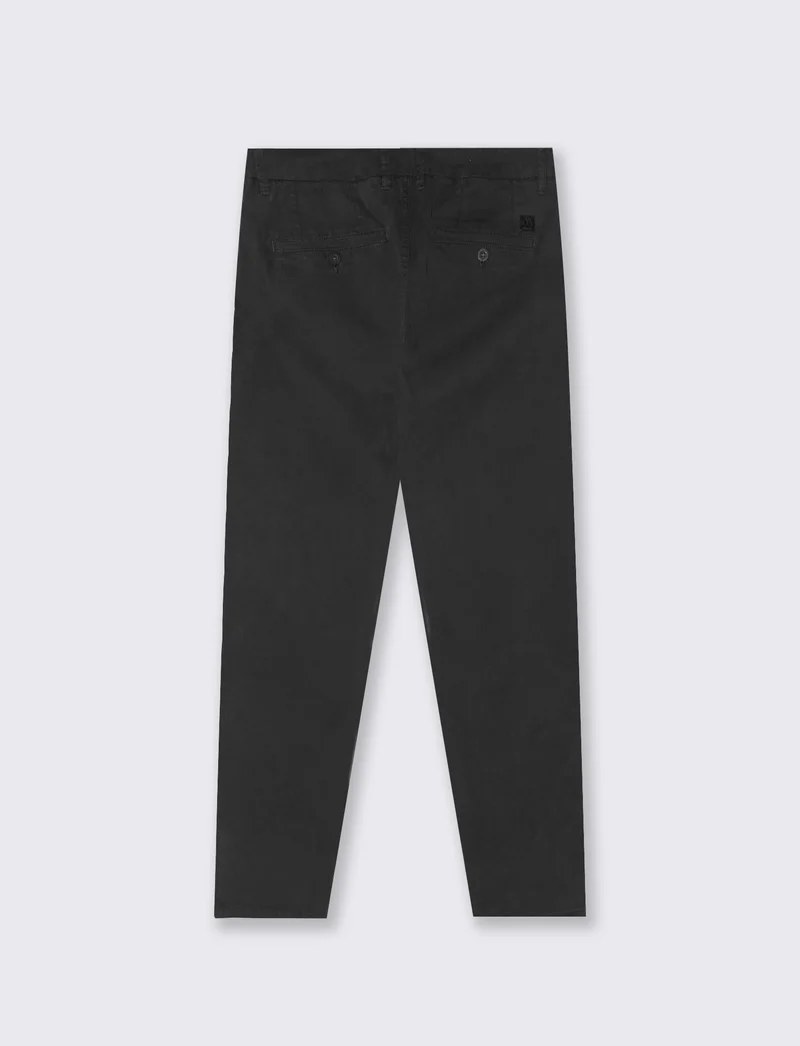 Pantaloni Chino Slim Fit in Cotone Twill - Nero