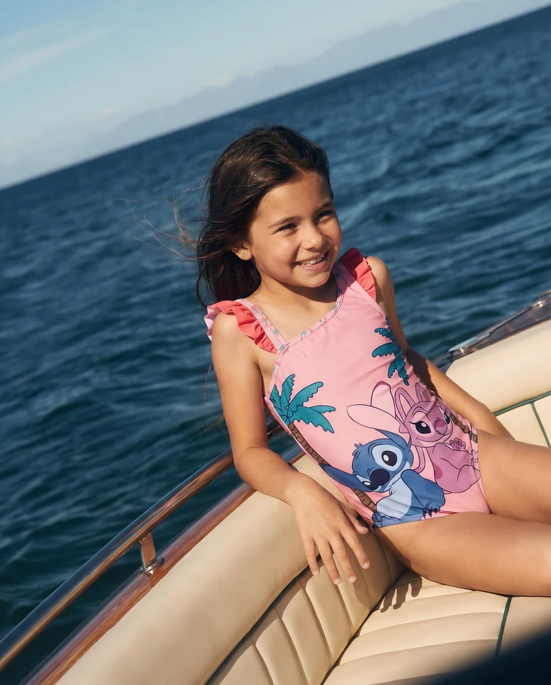 Costume intero Disney Stitch per bambina - Rosa