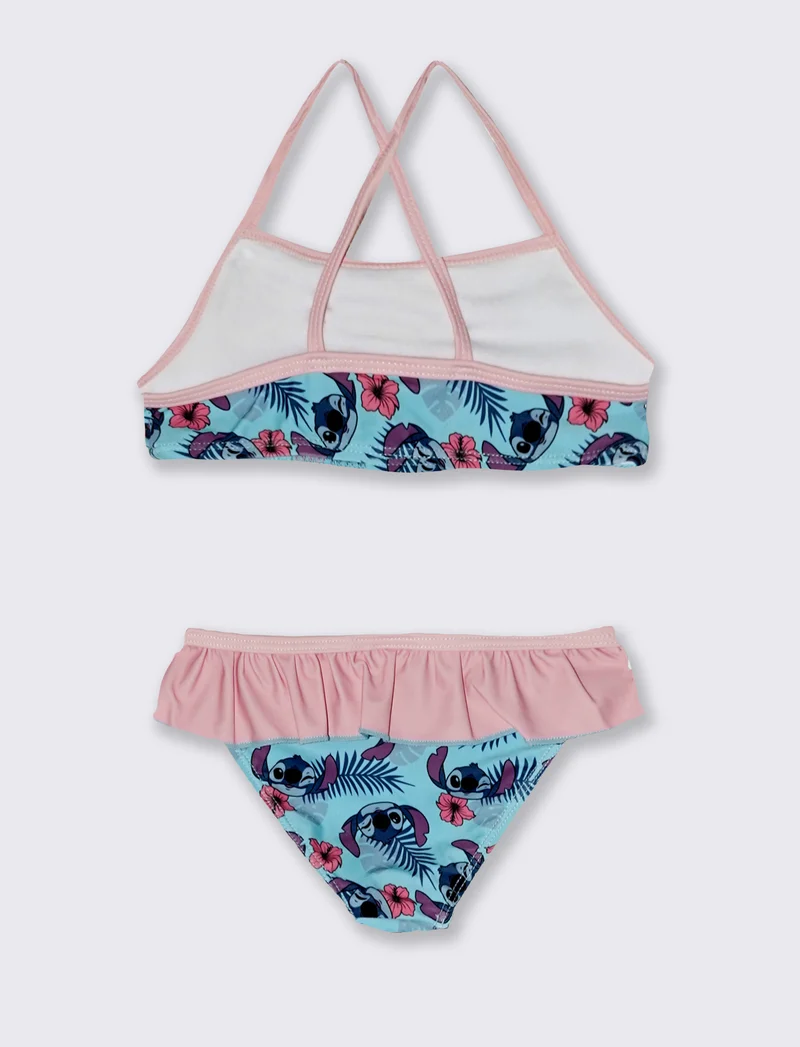 Costume due pezzi Stitch con rouches - Rosa