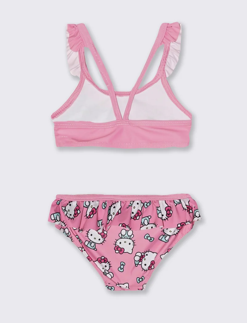 Costume Hello Kitty due pezzi a fantasia - Fuxia