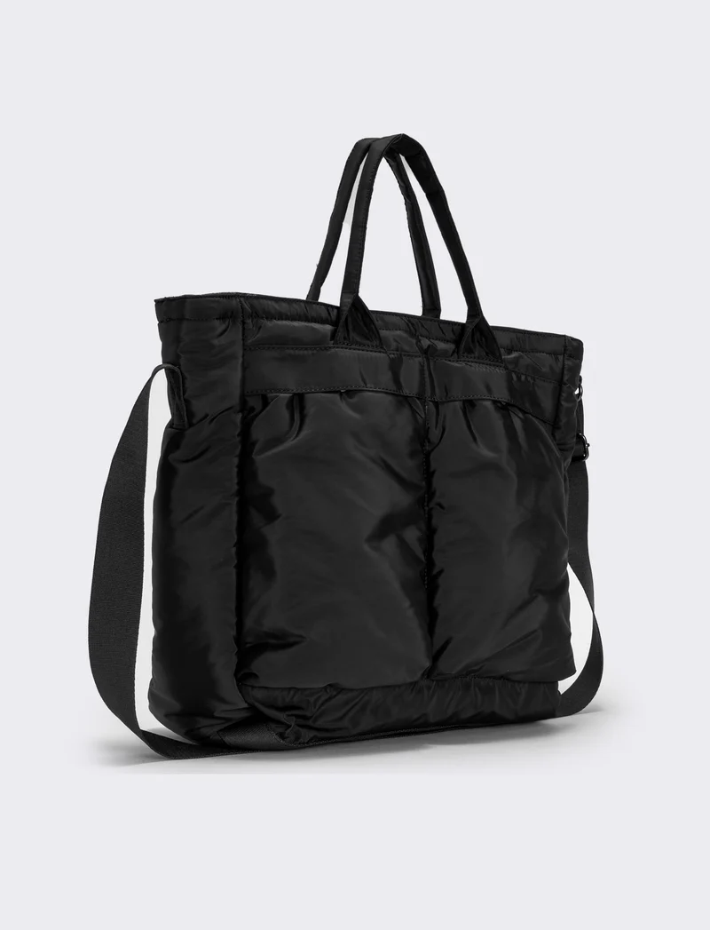 Borsa lavoro uomo nylon con tasche pratiche - Nero
