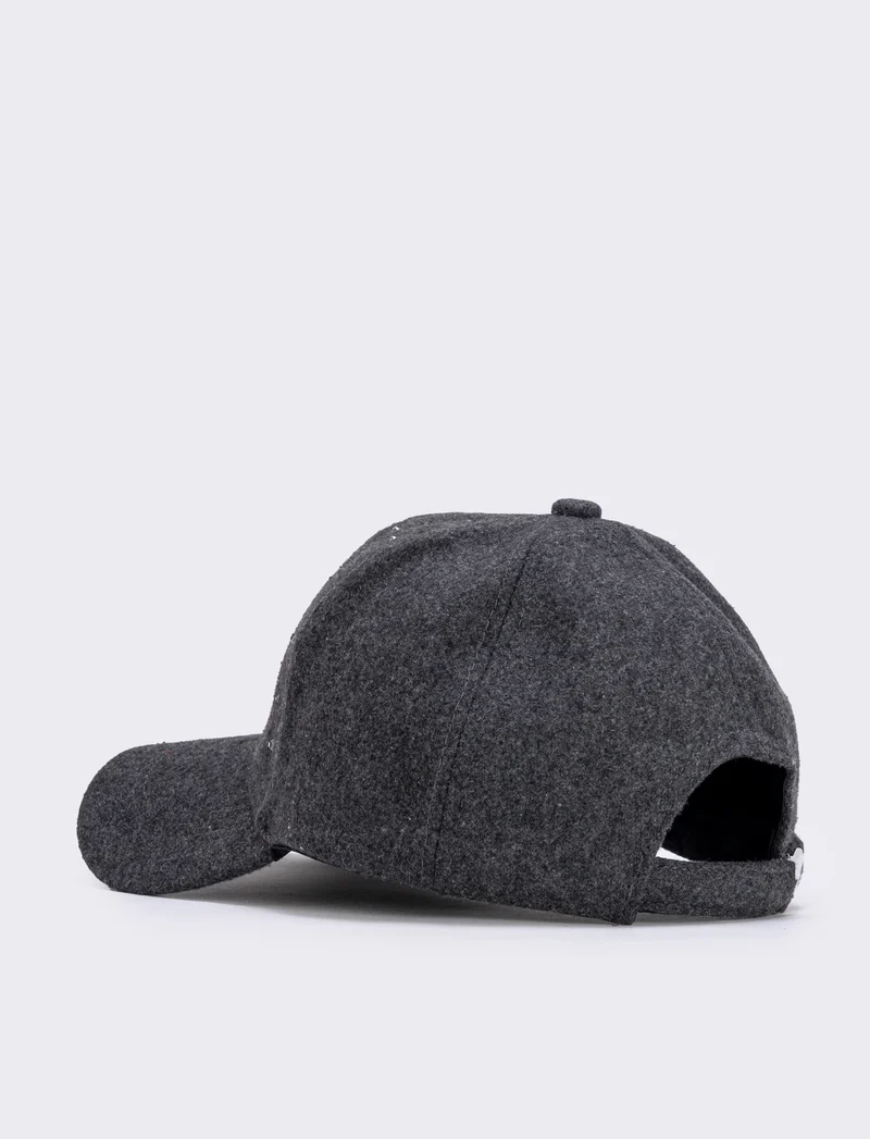 Baseball con strass in panno - Grigio