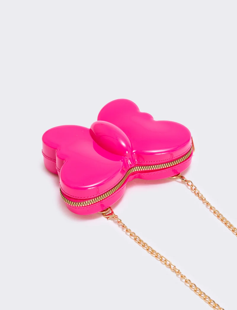 Borsetta farfallina glitter per bambina - Rosa