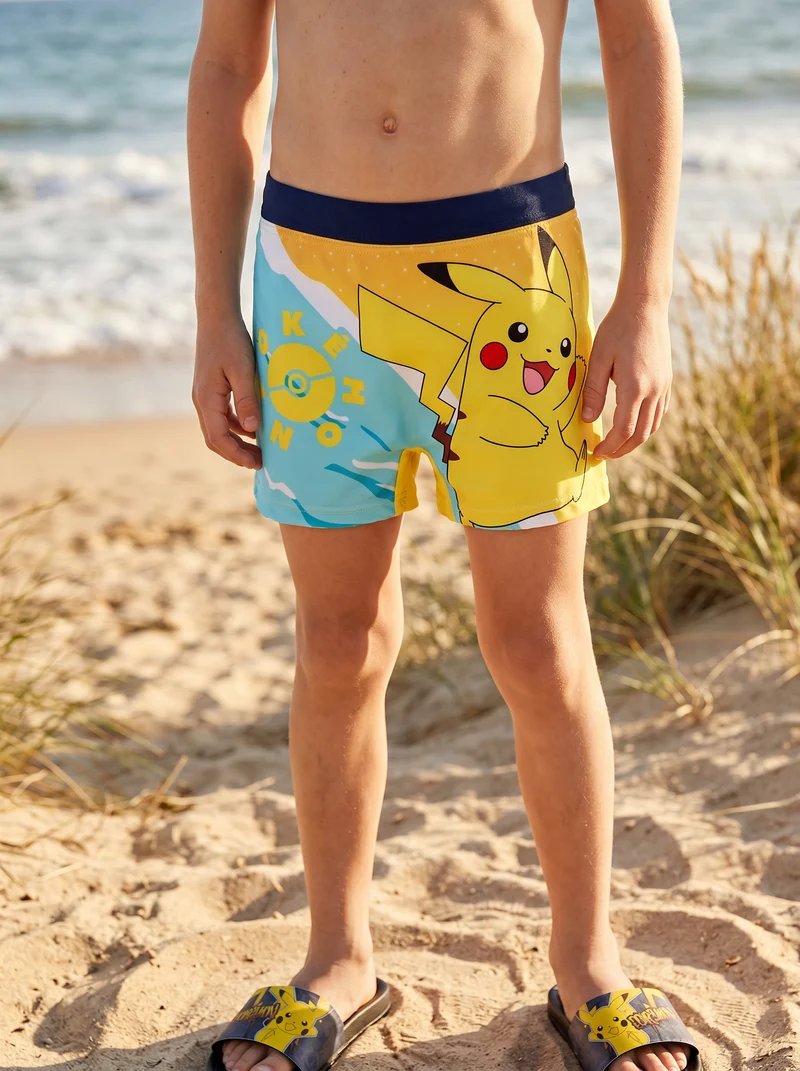 Costume boxer Pikachu in tessuto elastico - Giallo