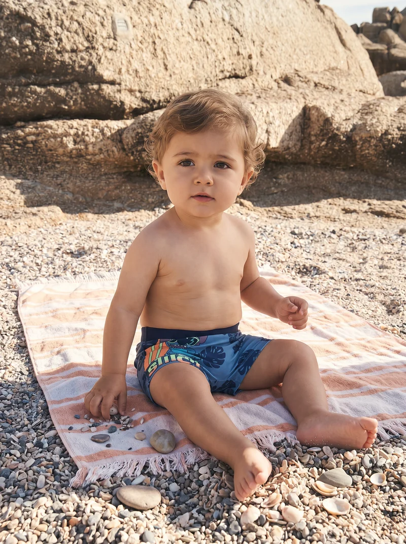 Costume boxer Stitch con stampa Disney - Blu navy