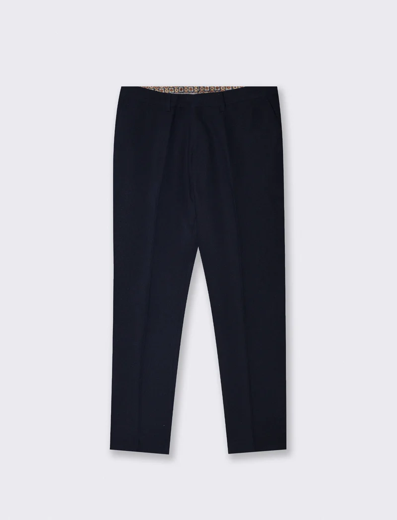 Pantaloni Formal Fit con Tasche Dettagliate - Blu