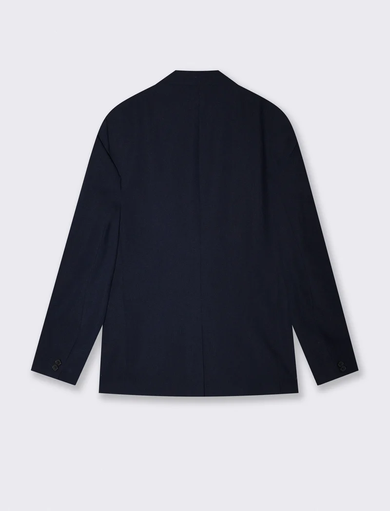 Blazer Formal Fit con Colletto a Revers - Blu