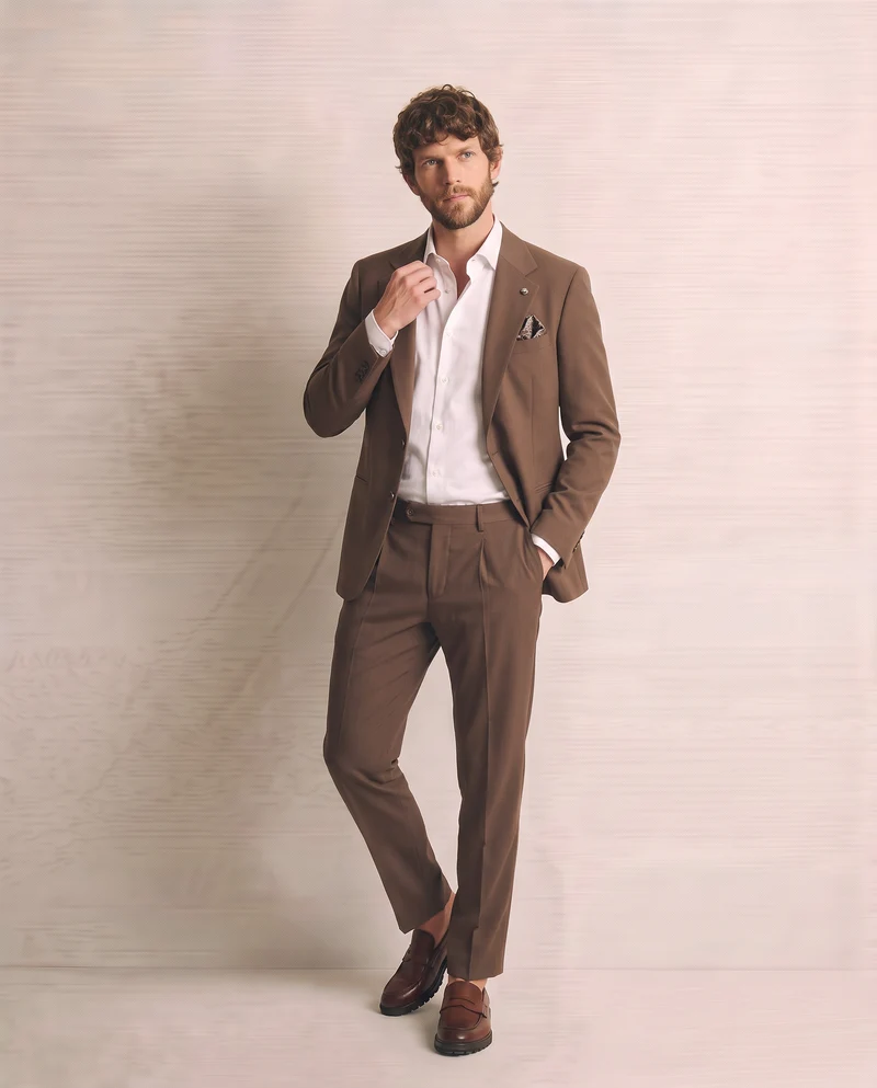 Blazer Formal Fit con Colletto a Revers - Grigio tortora