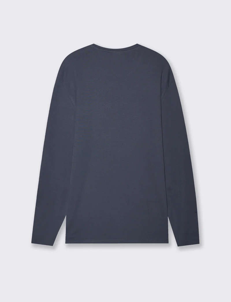 T-shirt slim fit a coste girocollo - Avion