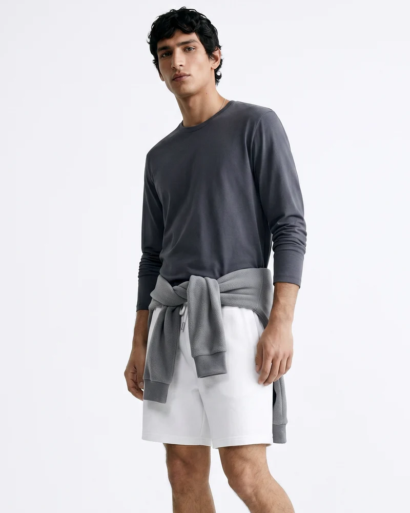 T-shirt slim fit maniche lunghe girocollo - Avion