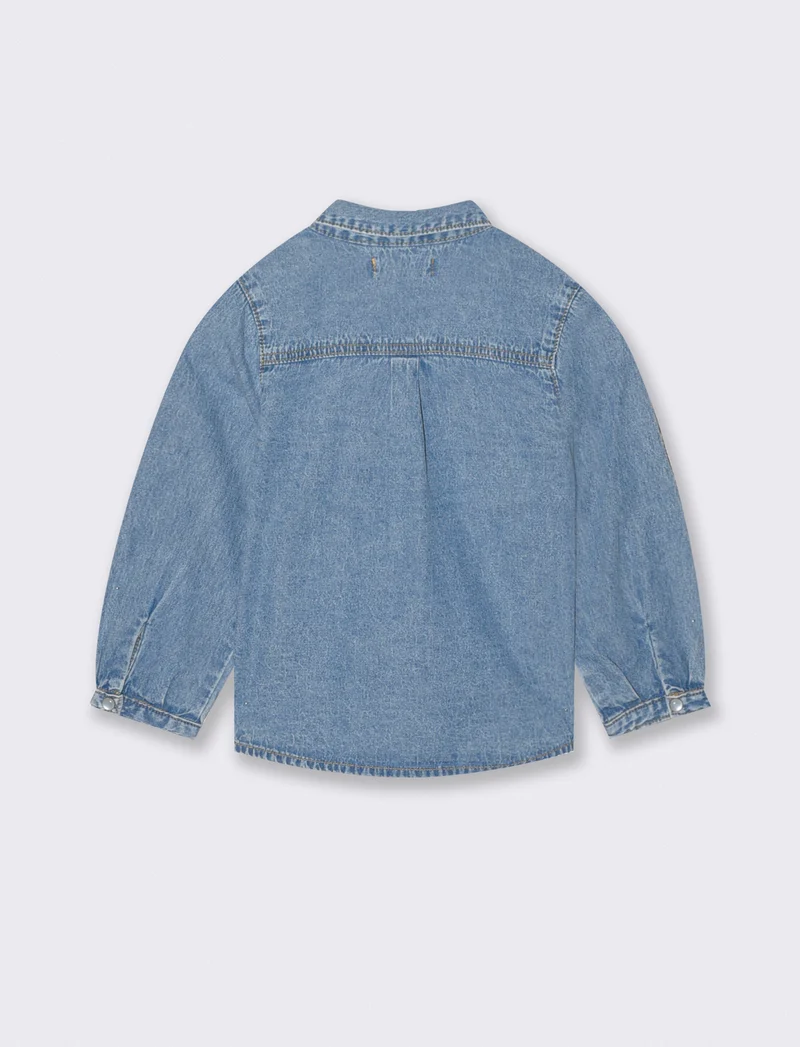 Camicia a maniche lunghe da neonata - Denim