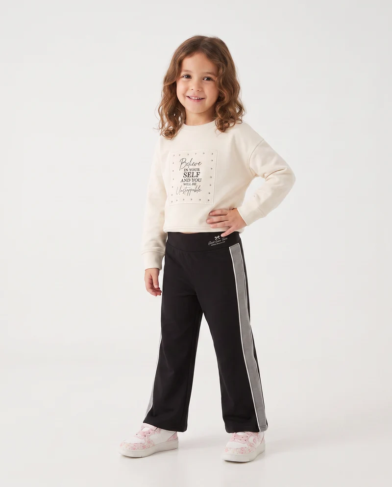 Leggings a zampa in tessuto tecnico - Nero