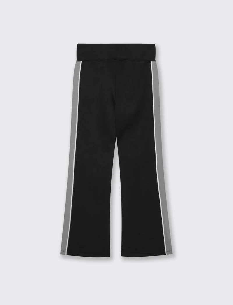 Leggings a zampa in tessuto tecnico - Nero