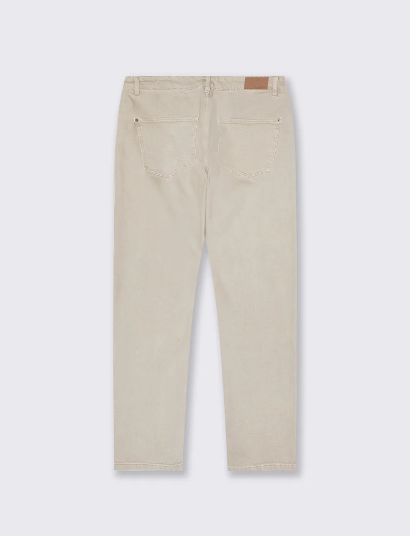 Pantaloni slim fit 5 tasche comfort - Beige