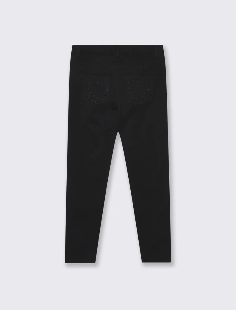 Pantaloni skinny in felpa French Terry - Nero