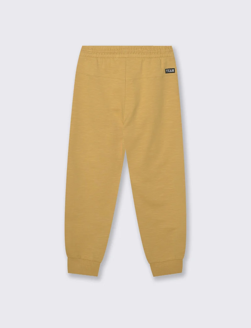 Jogger Comfort in Cotone Fiammato - Ocra