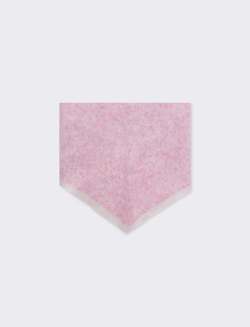 Sciarpa bambina triangolo con bordi contrasto - Rosa
