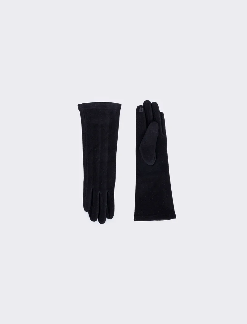 Guanti micropile touch eleganti - Nero