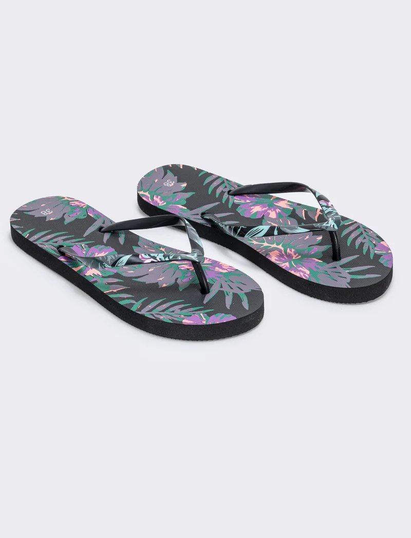 Infradito tropicali da in PVC - Nero