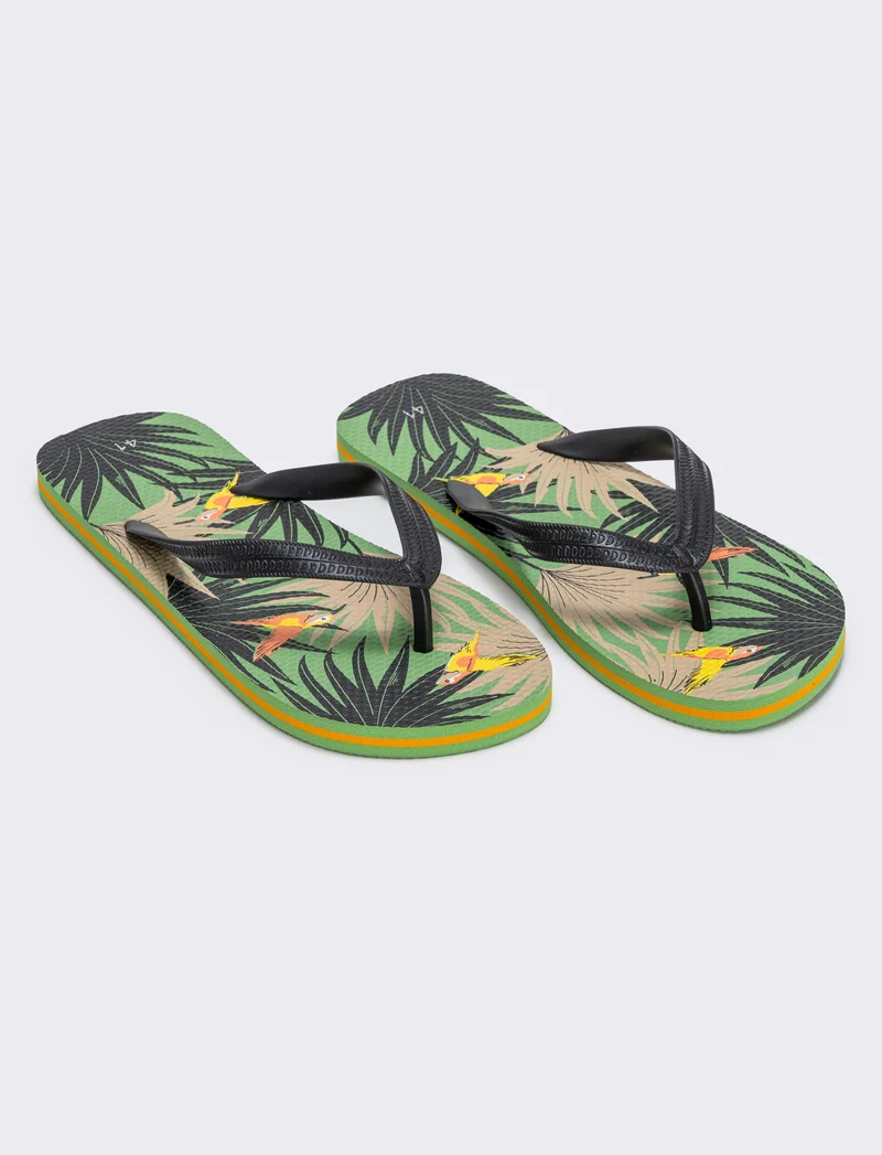 Infradito tropicali da uomo in pvc - Nero