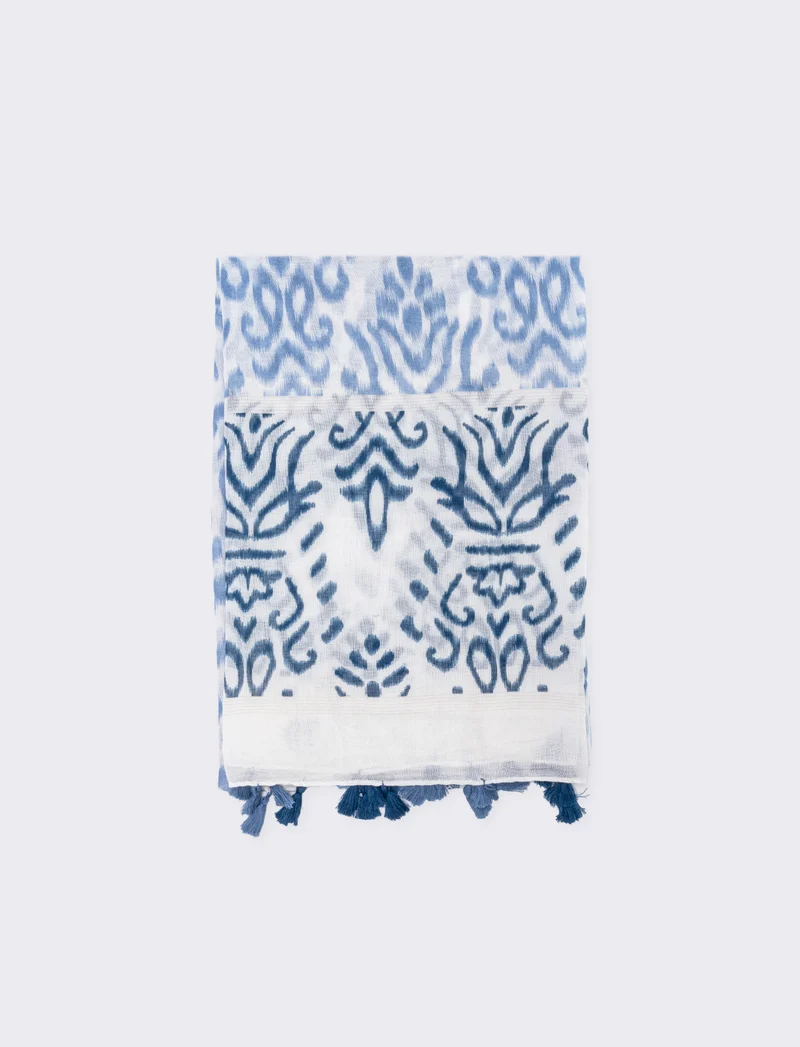 Copricostume pareo animalier elegante - Blu