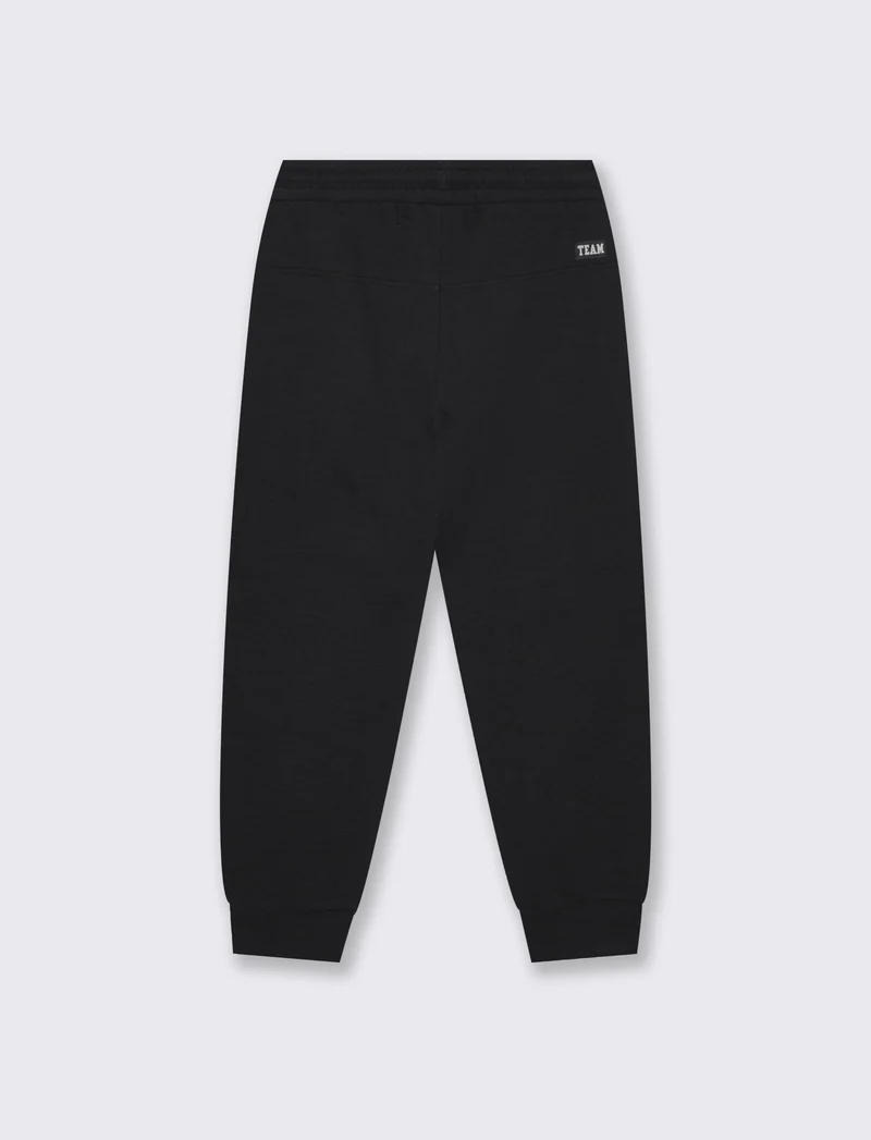 Jogger Comfort in Cotone Fiammato - Nero