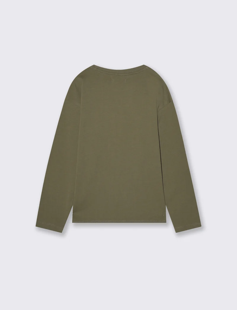T-shirt Doppio Taschino Cotone Versatile - Verde militare