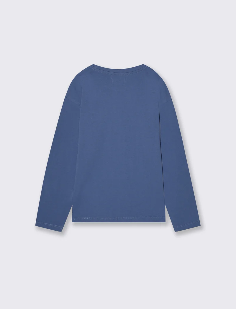 T-shirt Doppio Taschino Cotone Versatile - Blu indaco