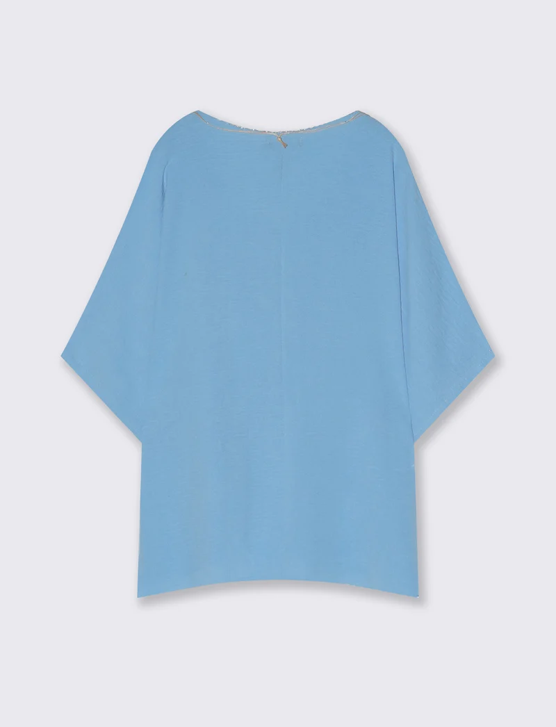 Blusa Vestibilità Ampia e Comoda - Celeste