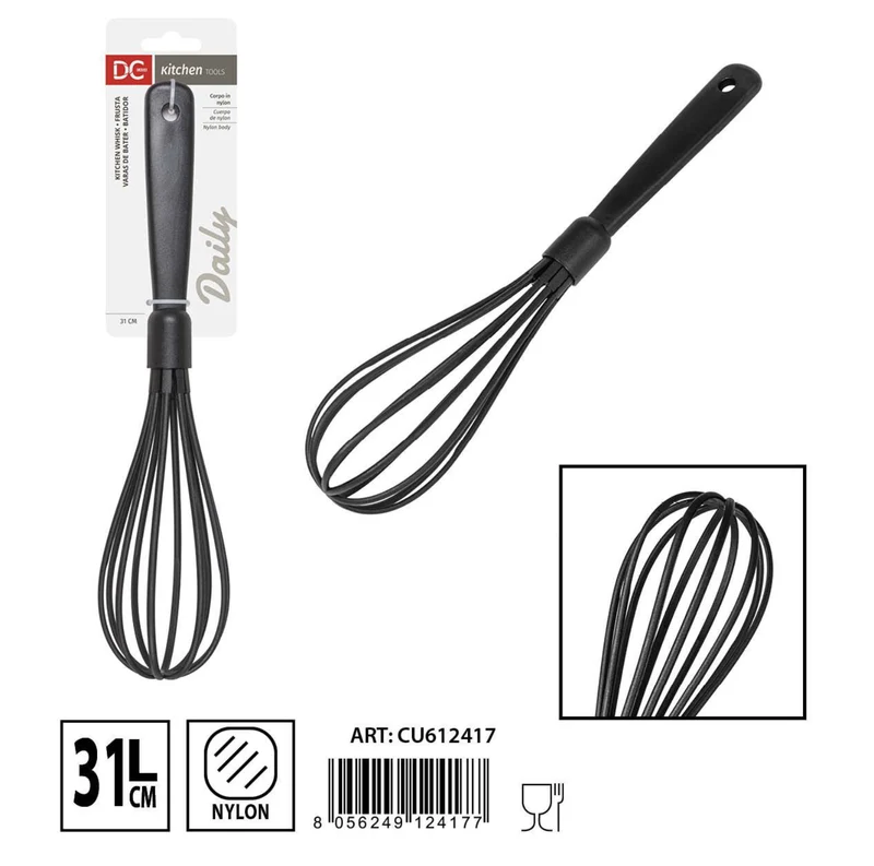 DC CASA L/BLACK frusta uova nylon 31cm