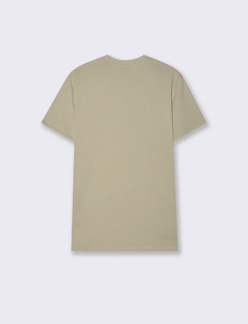 T-shirt girocollo con stampa PUF - Grigio stone
