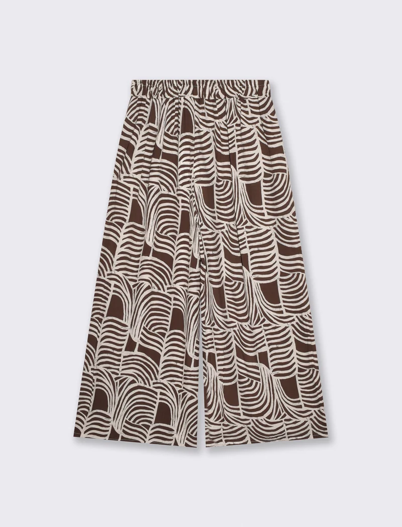 Pantaloni con Coulisse e Stampa - Moro