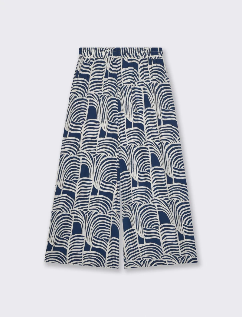 Pantaloni con Coulisse e Stampa - Blu