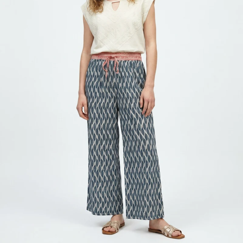 Pantaloni Pinocchietto con Stampa - Blu